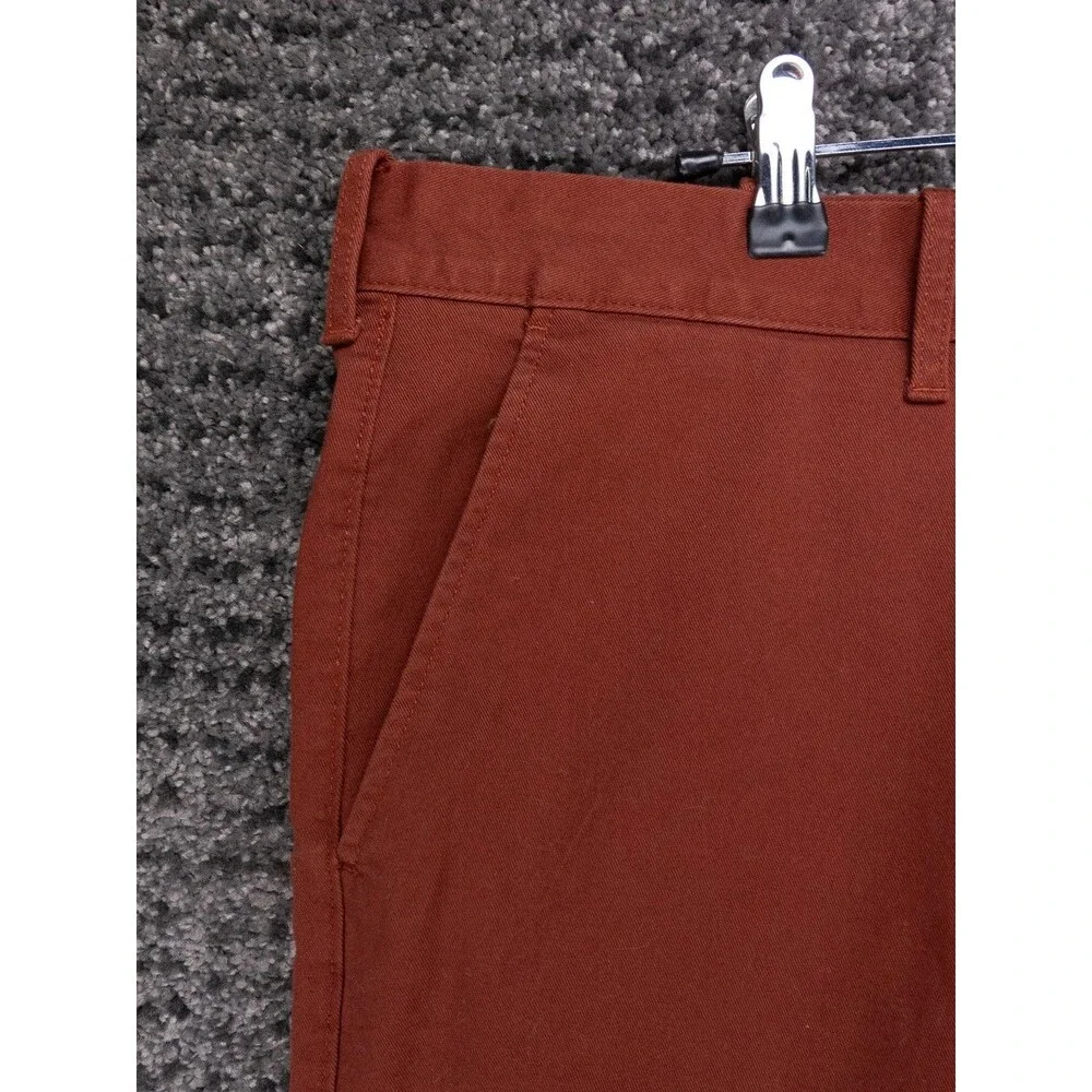 J Crew Chino Pants Mens 38x32 Actual 39x32 Deep Redwood Straight Fit Flex NWT